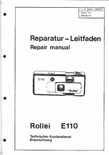 Rollei E 110 manual. Camera Instructions.
